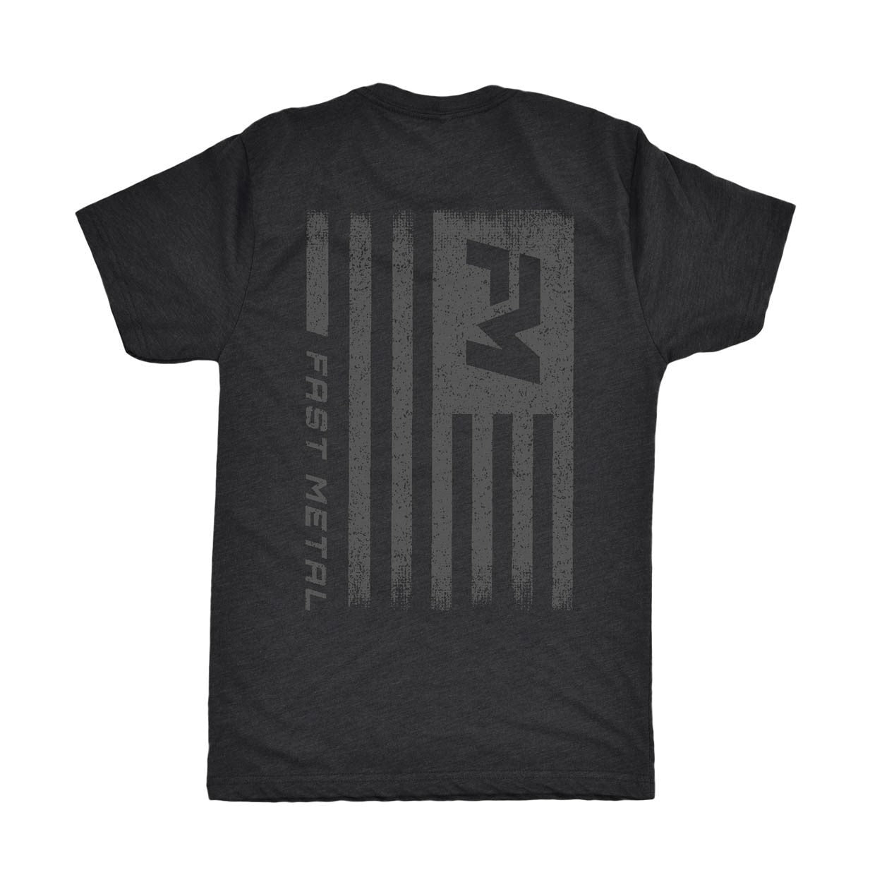 Distress Flag T-Shirt - Black Heather