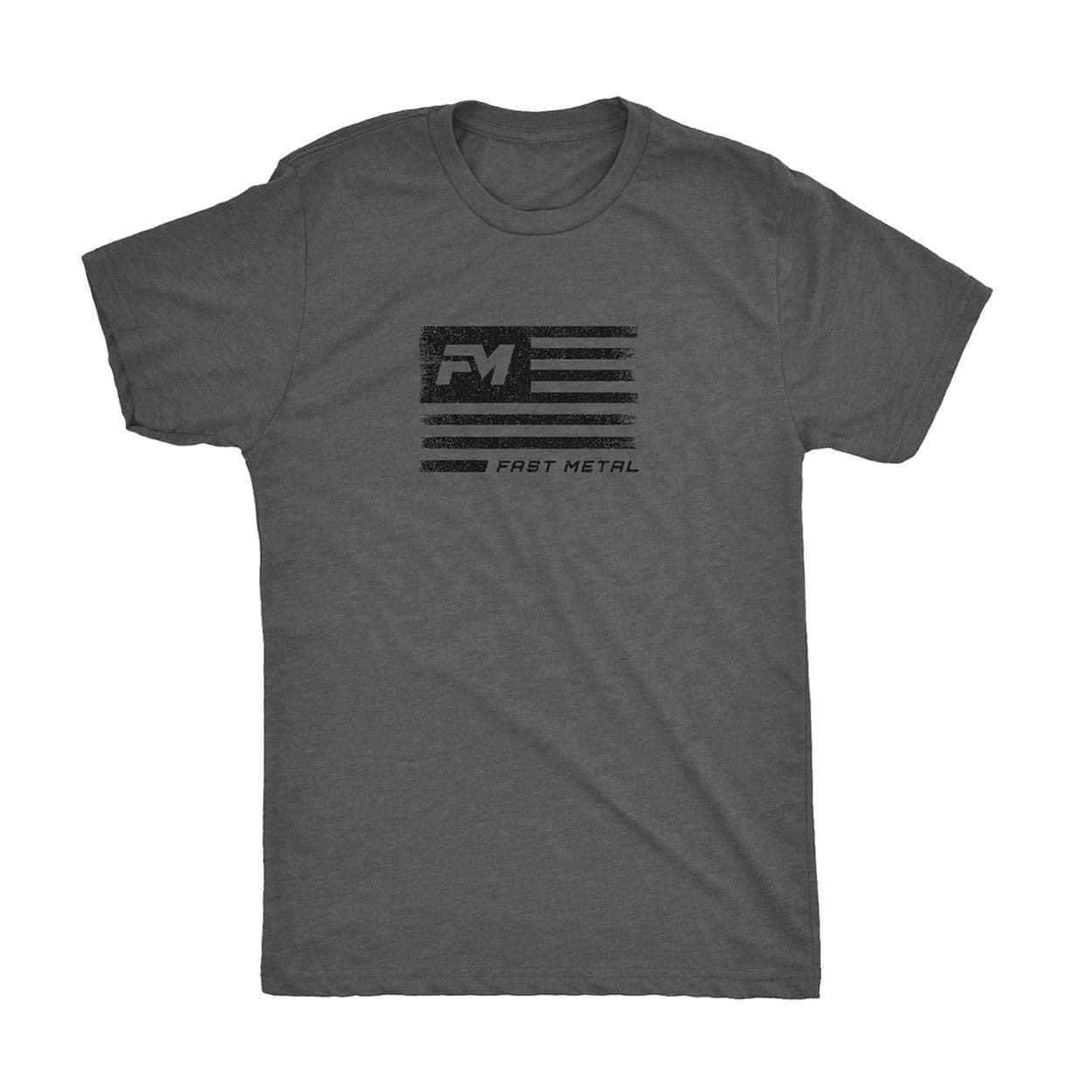 Distress Flag T-Shirt - Grey Heather