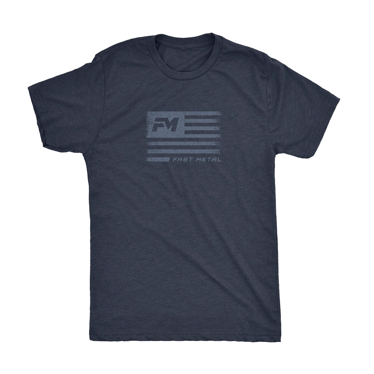 Distress Flag T-Shirt - Navy Heather