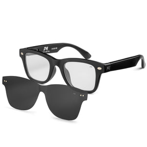 Matte Black Clear with Smoke Polarized