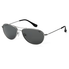 Silver Frame Smoke Polarized Lens