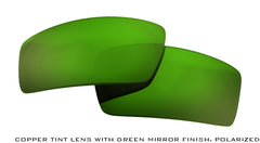 Green Mirror Finish on Flash Beryllium Copper Polarized Lens