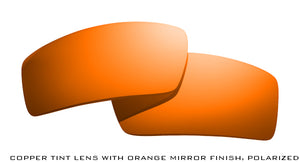 Orange Mirror Finish on Tanzania Smoke Polarized Lens