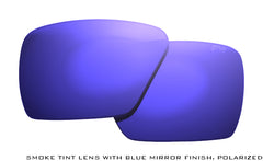 Blue Mirror Finish on Tanzania Smoke Polarized Lens