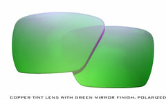 Green Mirror Finish on Flash Beryllium Copper Polarized Lens