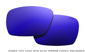 Blue Mirror Finish on Tanzania Smoke Polarized Lens