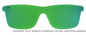 Green Mirror Non-Polarized Shield Lens