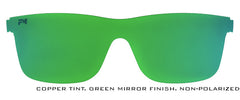 Green Mirror Non-Polarized Shield Lens