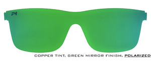 Green Mirror Polarized Shield Lens