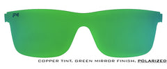 Green Mirror Polarized Shield Lens