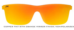 Orange Mirror Non-Polarized Shield Lens