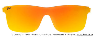 Orange Mirror Polarized Shield Lens