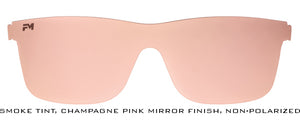 Champagne Pink Mirror Non-Polarized Shield Lens