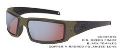 Speed Demon Cerakote O.D. Green, Black Temples, Flash Beryllium Copper Polarized Lens