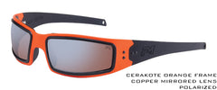 Orange Cerakote Frame with Black Temples / Flash Beryllium Copper Polarized Lens