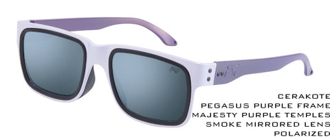 Cerakote Pegasus Frame with Cerakote Majesty Purple Temples / Tanzania Smoke Polarized Lens