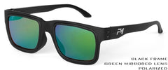 Matte Black Frame / Green Mirror Finish on Flash Beryllium Copper Polarized Lens