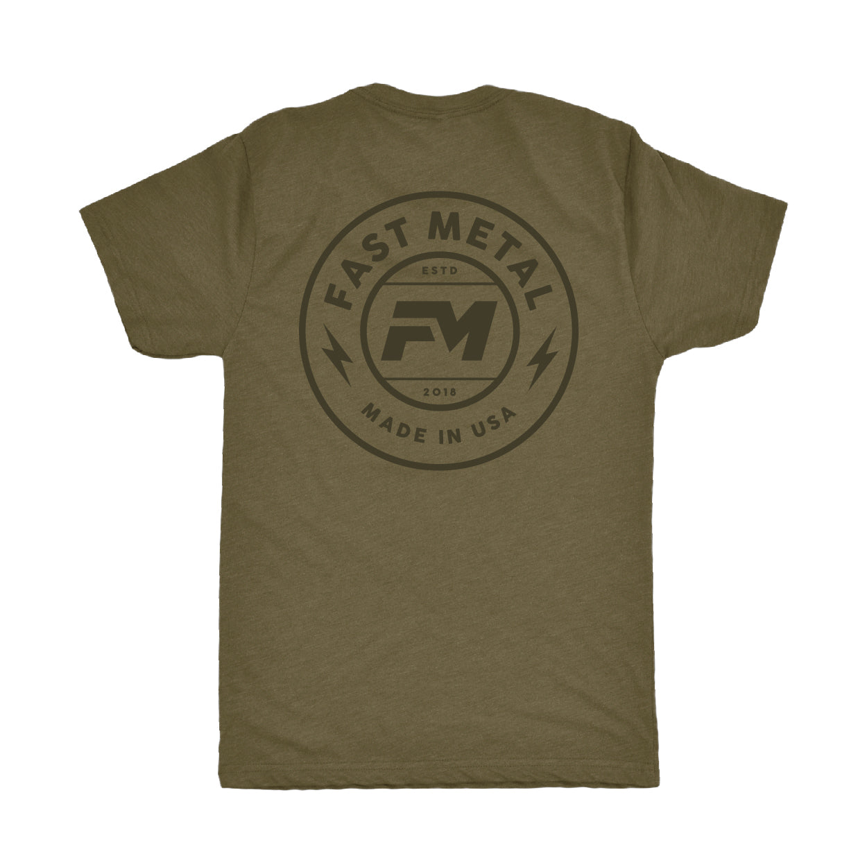 Power T-Shirt - Olive Heather – FAST METAL