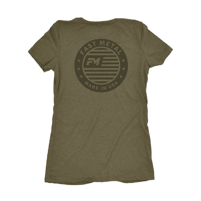 Stripes Women's T-Shirt - Military Green Heather