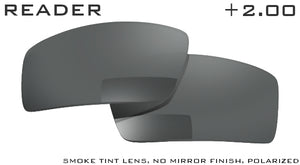 READER +2.00  Smoke Non-Mirrored Polarized Lens