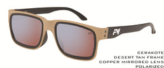 Cerakote Desert Tan Frame with Black Temples / Flash Beryllium Copper Polarized Lens