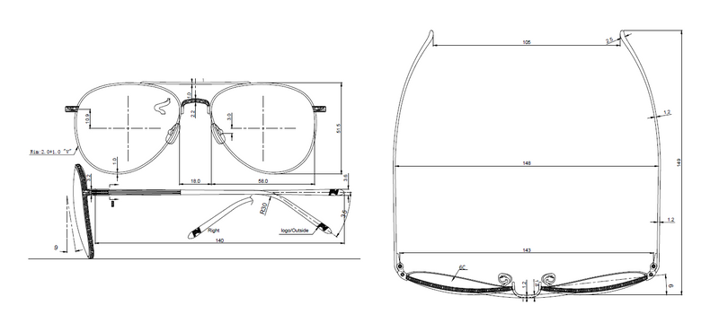 (RX Lens Only) Pre-Existing Mav Aviator Frame