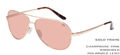 Gold Frame / Champagne Pink Polarized Lens