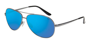 Gunmetal Frame / Smoke Blue Mirror Polarized Lens